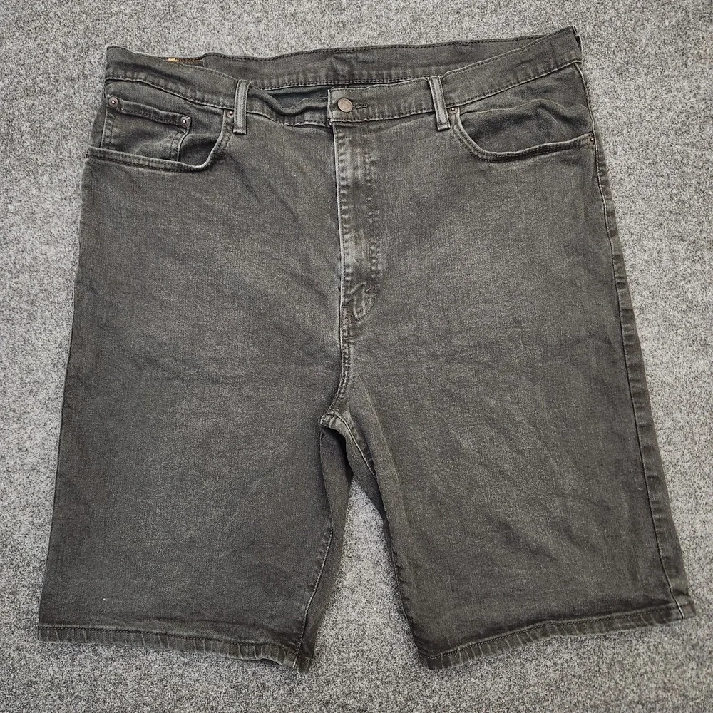 Levis 569 Mens 42 Faded Black 5-Pocket Denim Jean Shorts Stretch 90s Grunge